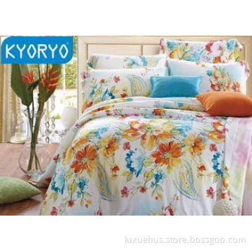 Luxury Double Colorful Cotton Bedding Sets / Twin Bedroom B